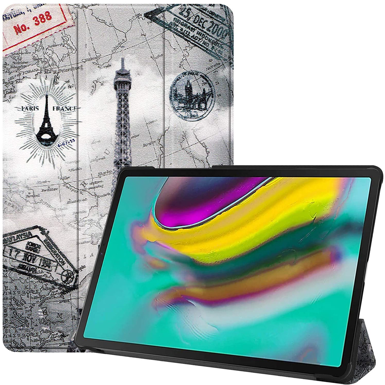 Чохол-книжка Colored Cover для Samsung Galaxy Tab S5E 10.5 T720 / T725 (Wake / Sleep) Eiffel Tower