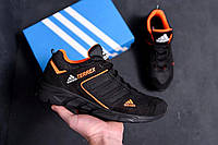 Мужские кожаные кроссовки Adidas черные