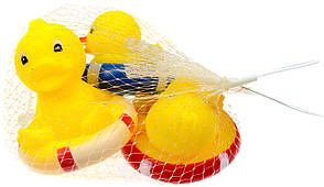 Пискавка качечки 3шт,в сітці,7х7х8см №A3819(180)(360) КІ