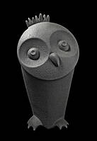 Статуэтка Сова керамическая 15x14x25 см. темно-серая Италия 590797