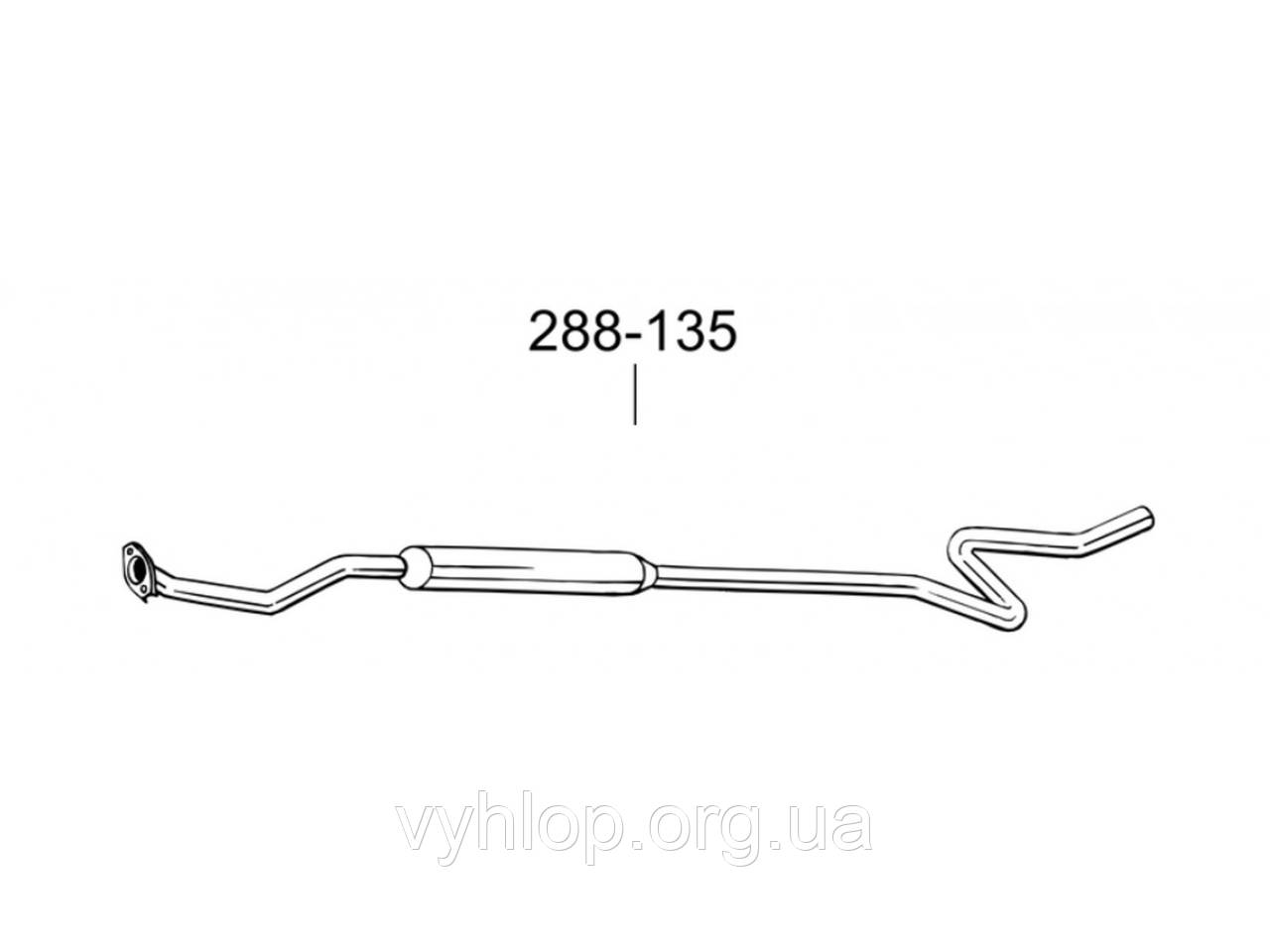 Глушник передній Пежо 207 (Peugeot 207) 1.4i -16V Hatchback 06-08 (288-135) Bosal 19.230 алюмінізований