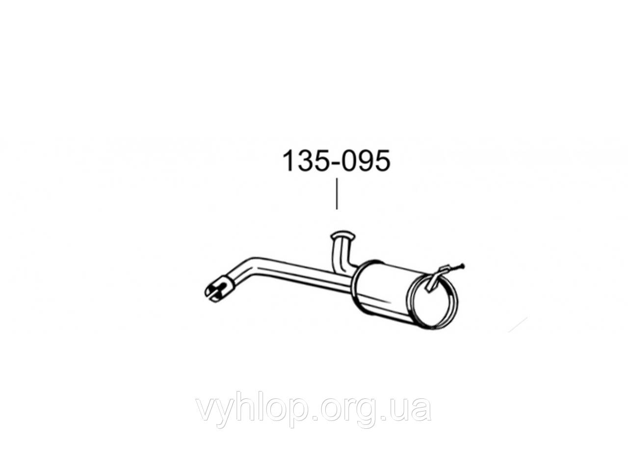 Глушник задній Ситроен Джампі (Citroen Jumpy) 06- (135-095) Bosal