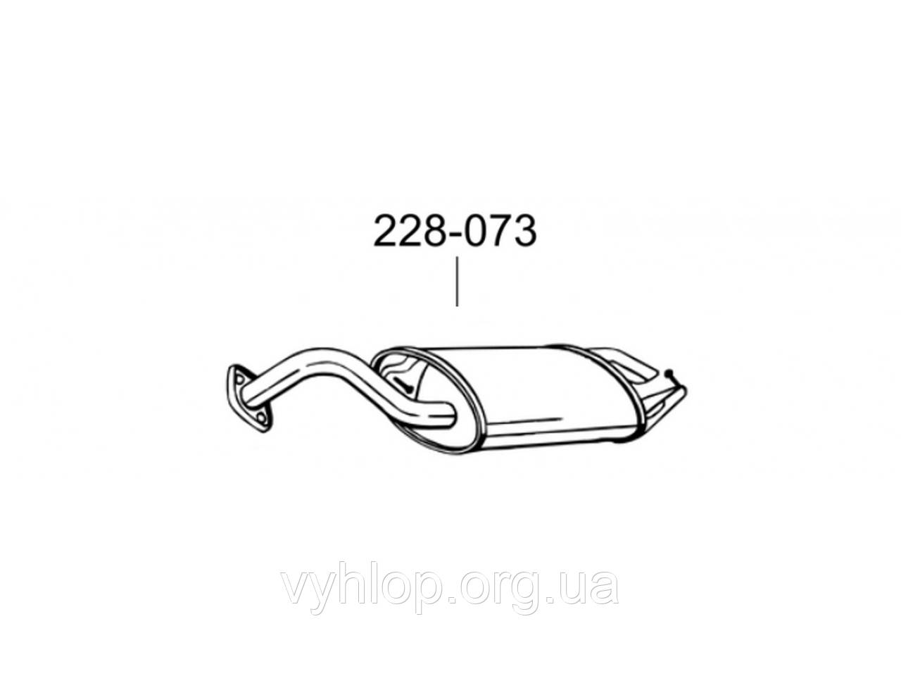Глушитель Тойота Королла (Toyota Corolla) 1.4i/1.6i 16V 04-06 (228-073 ...