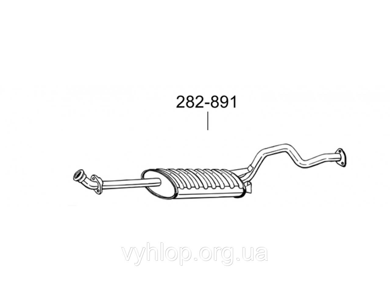 Резонатор Міцубісі Паджеро (Mitsubishi Pajero) 94-96 (282-891) Bosal алюмінізований