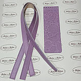 Клапан для сумки вузький. "Птички". Бузок П2, фото 4