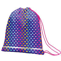 Сумка для взуття SMART SB-01 "Rainbow hearts", фіолетовий