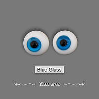Глаза стеклянные, сфера, реалистичные. Оттенок голубой. Диаметр 6 мм. №ГРС50