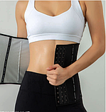Жироспалювальний спортивний фітнес- пояс корсет з ефектом сауни для схуднення, фото 3