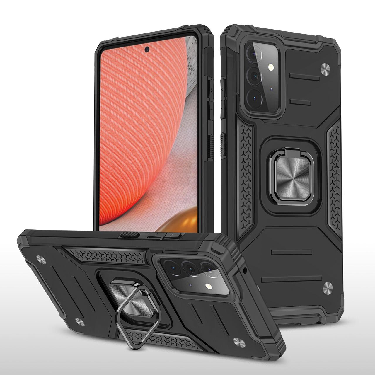 Протиударний чохол Shield бампер Magnetic Ring з підставкою для Samsung Galaxy A52 A52s (2021) A526 Black