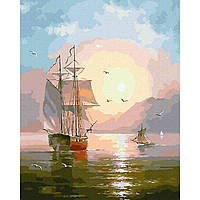 Картина раскраска по номерам на холсте - 40*50см Никитошка GX40094 Морской пейзаж