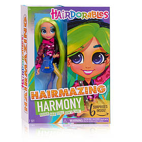 Велика лялька Хердораблс Гармонія 26 см Модний показ Hairdorables Hairmazing Harmony