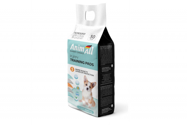 Пелюшки AnimAll Puppy Training Pads для собак і цуценят, 60 х 60 см, 50 штук