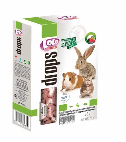 Дропси для гризунів лісова ягода 75г Lolopets 71031