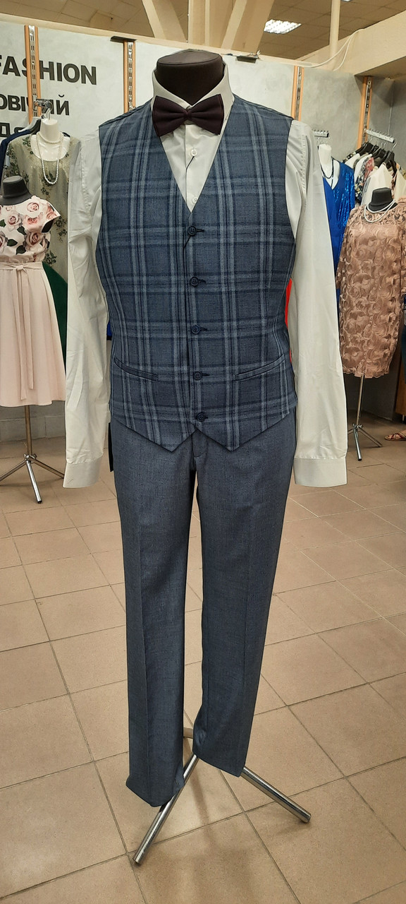 Жилет чоловічий West-Fashion модель А 138 клітинка, фото 1