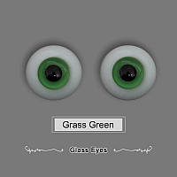 Глаза стеклянные, сфера, реалистичные. Оттенок зеленый . Диаметр 16 мм. №ГРС79