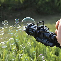 Детский автоматический пистолет пулемёт для мыльных пузырей Bubble Gun Blaster генератор мыльных пузырей