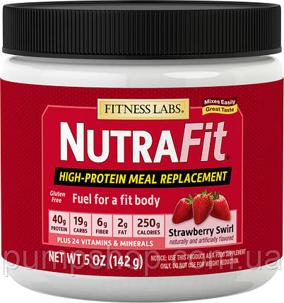 Замінник живлення FitnessLabs Meal Replacement Shake NutraFit 142 г, фото 1