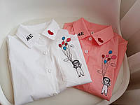 Шкільна блуза на дівчинку, блуза в школу, шкільна форма, рр 104-152