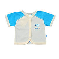 Распашенка для хлопчика з коротким рукавом (131202), Minikin (Міні) 62 р. Молочний/Блакитний