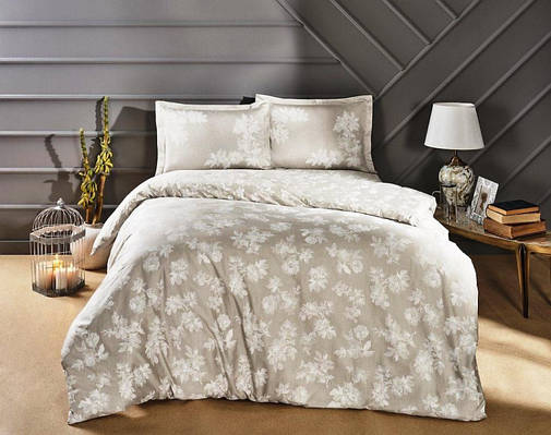 Постільна білизна TAC saten Peggy двоспальна — євро, фото 1