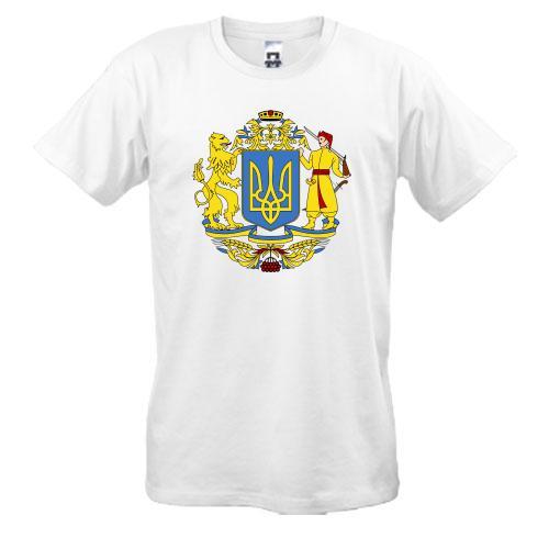 Футболка с большим гербом Украины - фото 1 - id-p1278401722