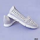 Літні перфоровані жіночі балетки колір пудра 36 р-р, фото 3