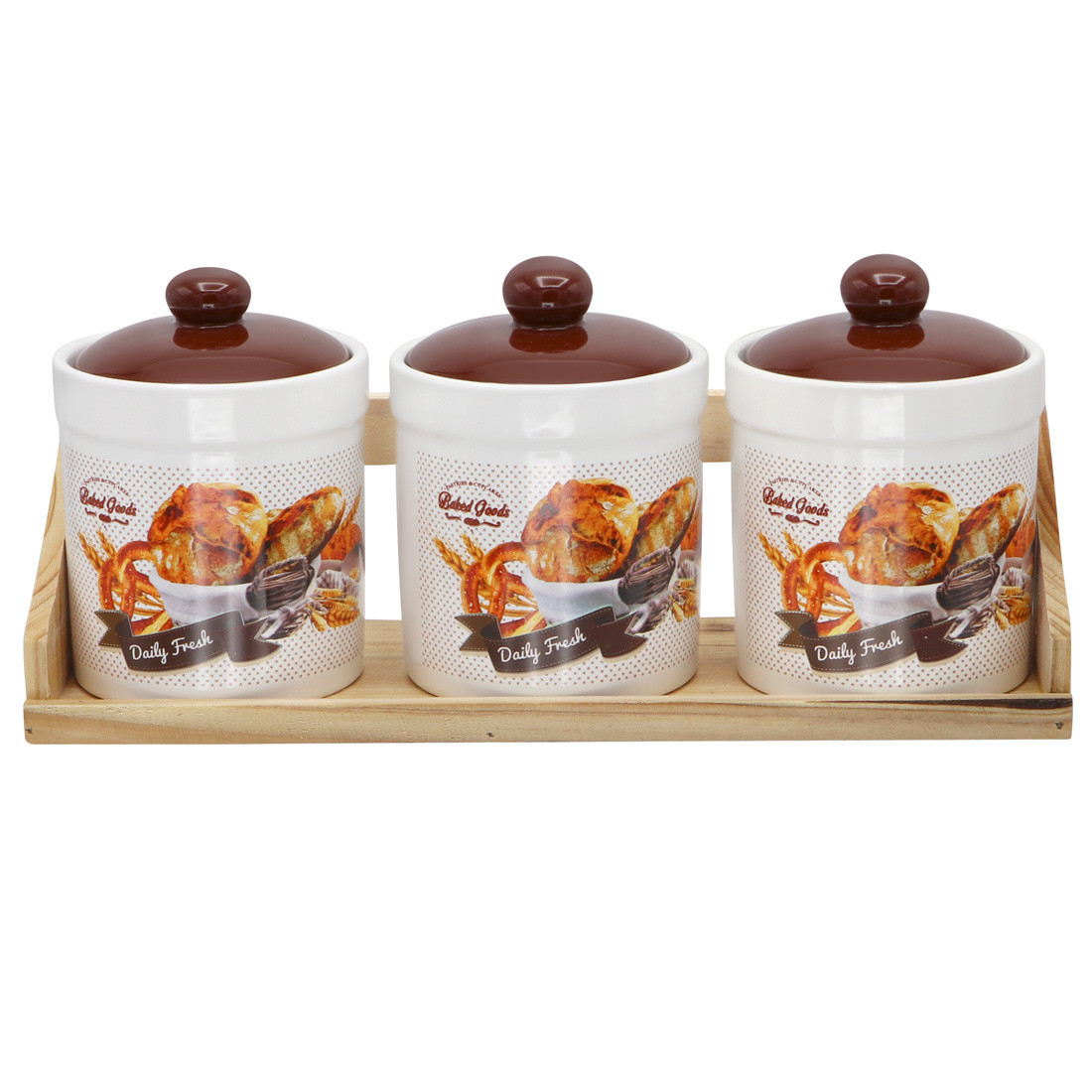 Набір керамічних банок "Хліб" ZFC048 BZ