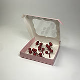 Коробка для пряника, 150*150*30 мм, з вікном, пудра, фото 4