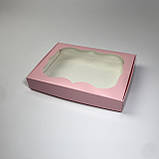 Коробка для пряника, 200*150*30 мм, з вікном, пудра, фото 5