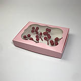 Коробка для пряника, 200*150*30 мм, з вікном, пудра, фото 3