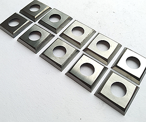 Ножі твердосплавні 14х14х2 ніж квадратний по дереву, змінні ножі для фрез, ножі радіусні для фрезерних головок