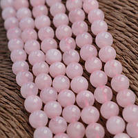 Намистини з рожевого кварцу, діаметр 6 мм, (60 шт.)