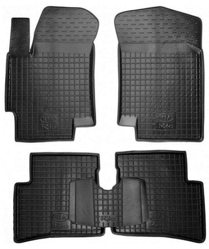 Автомобільні килимки в салон Avto-Gum для Kia Rio 2 2005-2011 Килимки в салон Автогум Кіа Ріо