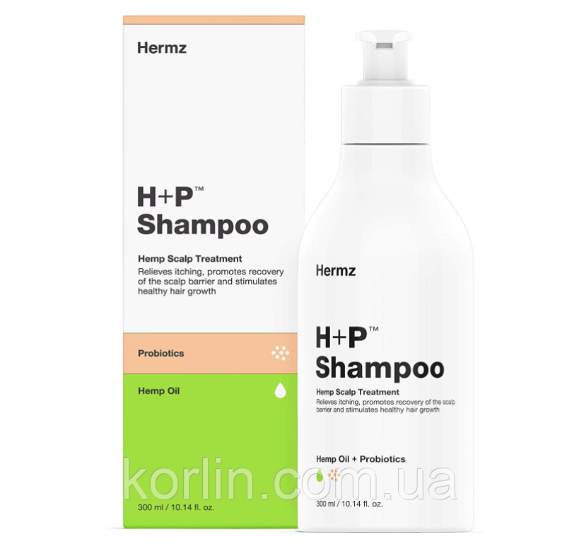 Шампунь Для Волос При Псоріазі Перхоти Себорейном Дерматит Hermz H+P Shampoo Англія 300 мл Доставка з ЄС