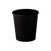 Стакан одноразовий паперовий чорний 110 мл (50 шт в уп)