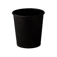 Стакан одноразовий паперовий чорний 175 мл (50 шт в уп)