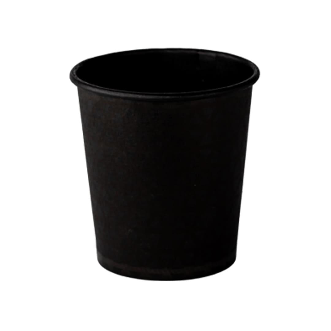 Стакан одноразовий паперовий чорний 175 мл (50 шт в уп)
