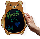 LCD планшет-дошка для малювання 8,5" дитячий Бурий Ведмедик. LCD writing tablet планшет для малювання, фото 2