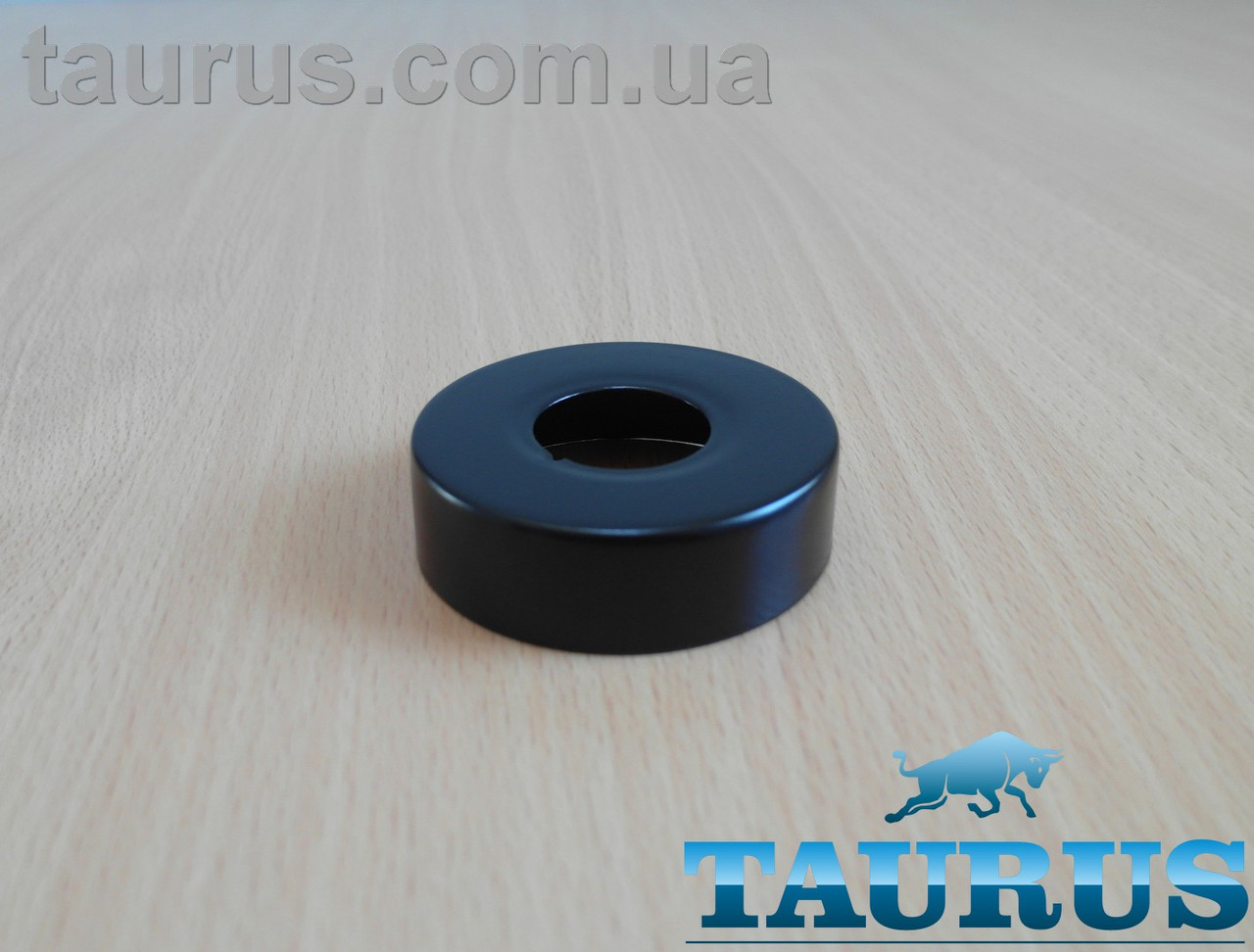 Чорний високий плоский декоративний фланець D62, висота 18 мм Black, внутрішній розмір 3/4" (d25мм) ThermoPulse