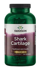 Swanson Shark Cartilage 750 mg, Акулячий хрящ (250 капс.)