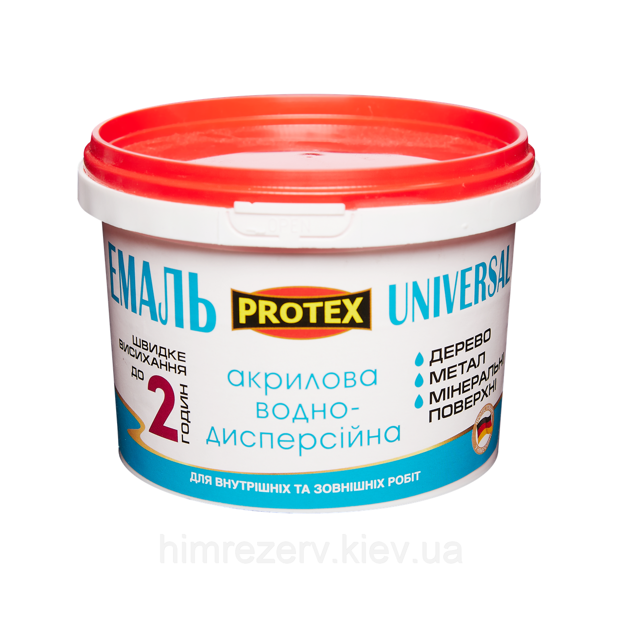 Емаль акрилова ВД Universal PROTEX 0.35кг (0.3л) база А для тонування