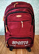 Чоловічий спортивний рюкзак Sports, червоний, 2 відділення, 20 л