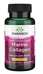 Swanson Type I Hydrolyzed Marine Collagen 400 mg, Морський колаген (60 капс.)