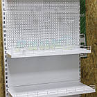 Перфорована панель на стелаж Рістел 950х440 мм, задня перфорована панель, торгова панель з перфорацією для стелажа, фото 5