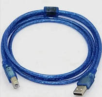 Кабель AM/BM на принтер 1,5 м Силікон Ферит USB 2.0