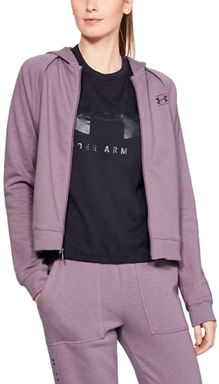 Жіноча спортивна кофта на замку Under Armour Rival Fleece Full Zip ОРИГІНАЛ (розмір М) рожева