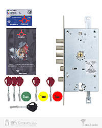 Замок врізний MUL-T-LOCK 3-WAY omega+din ofmpb30328l cr univ bs65мм 85мм