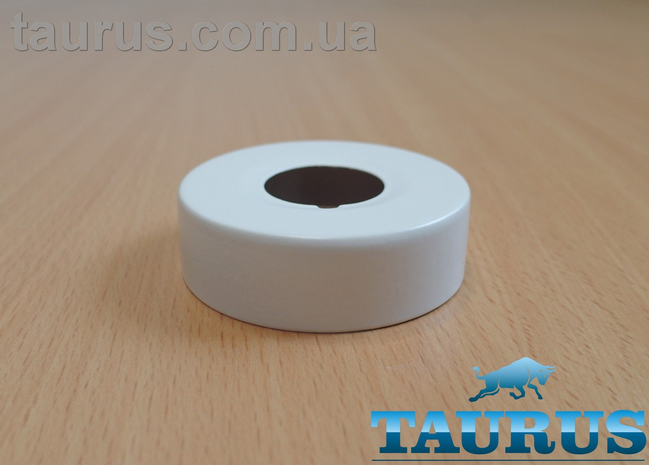 Білий високий плоский декор фланець ThermoPulse White D62/висота 19 мм, внутрішній розмір 3/4" (d25 мм)