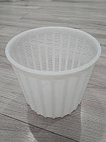 Форма для приготування м'яких сирів на 0,6 літра Ø125 мм пластикова