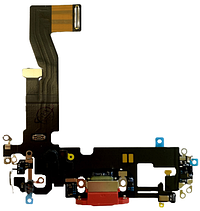 Шлейф iPhone 12 з роз'ємом зарядки з мікрофоном червоний оригінал